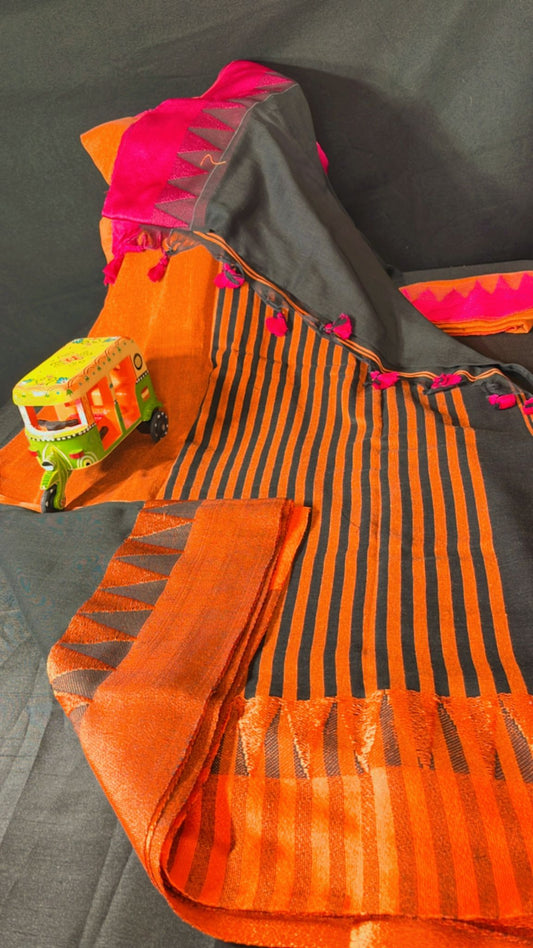 Ganga jamuna border khadi cotton saree