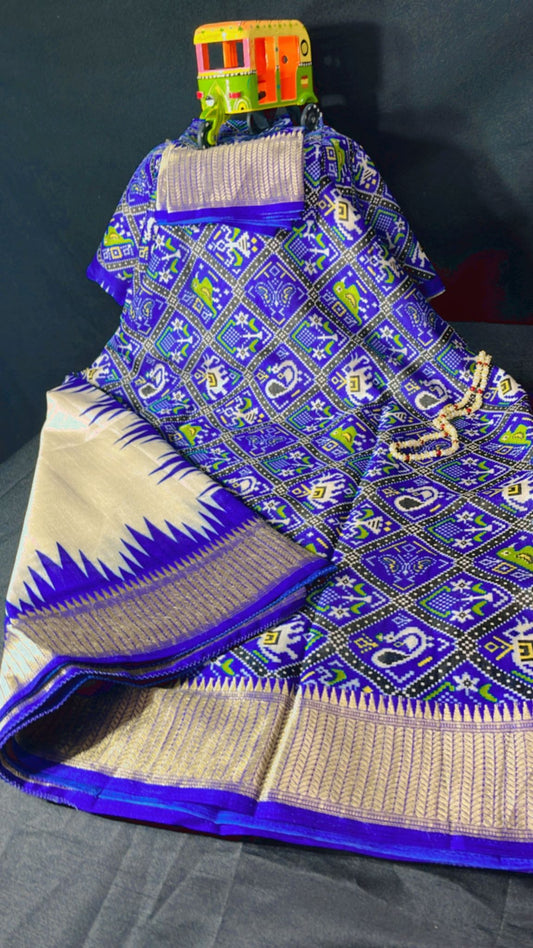 Dola silk saree with patola pallu