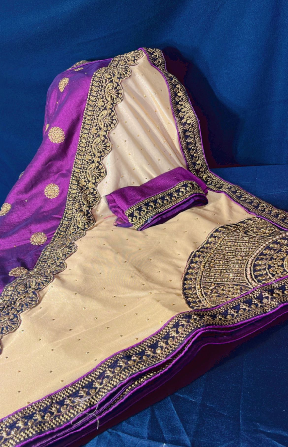 ZARDOUSI WORK ON DOLA SILK SAREE