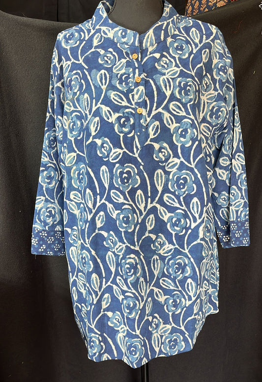 INDIGO PRINT JAIPUR SHORT TOP