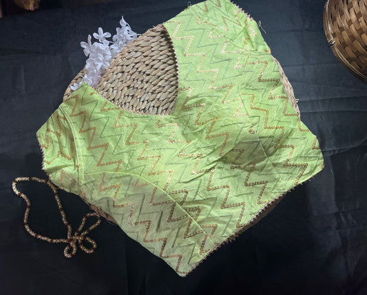 Designer blouse pista green