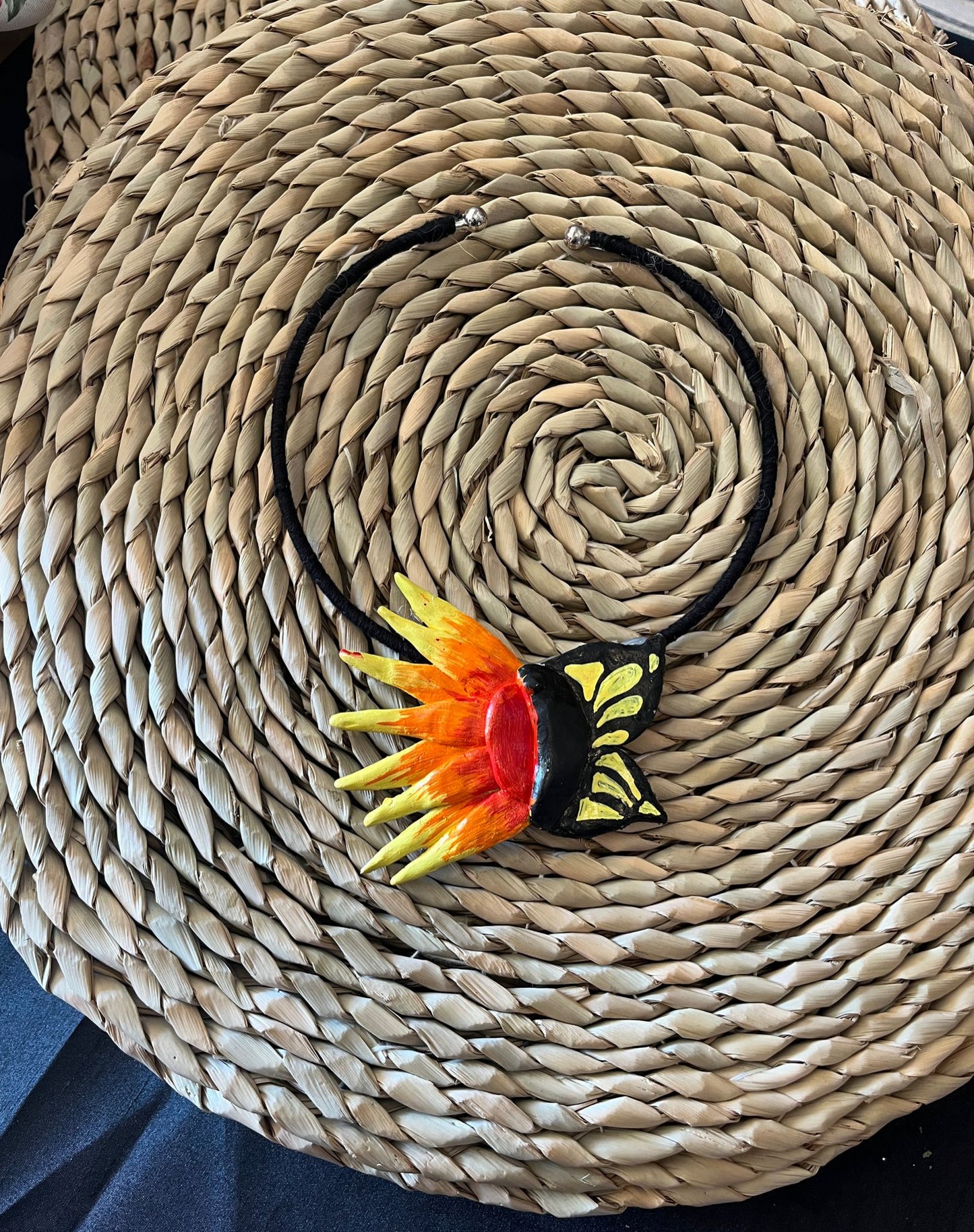 Butterfly clay neckalce