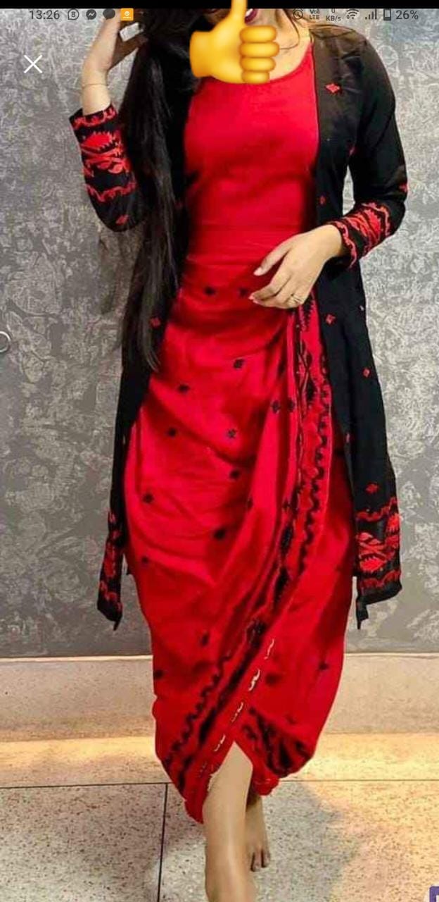 3 piece dhoti skirt set