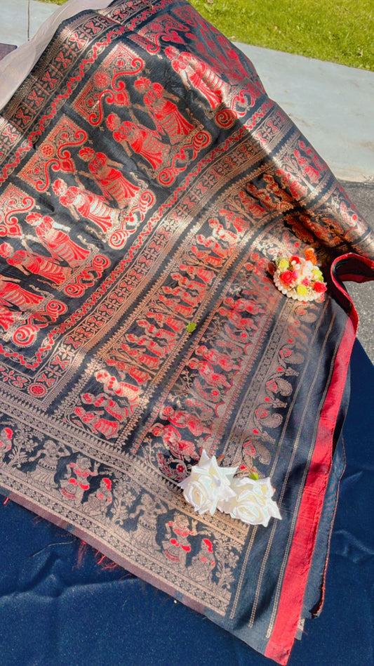 Baluchuri  work saree high quality silk