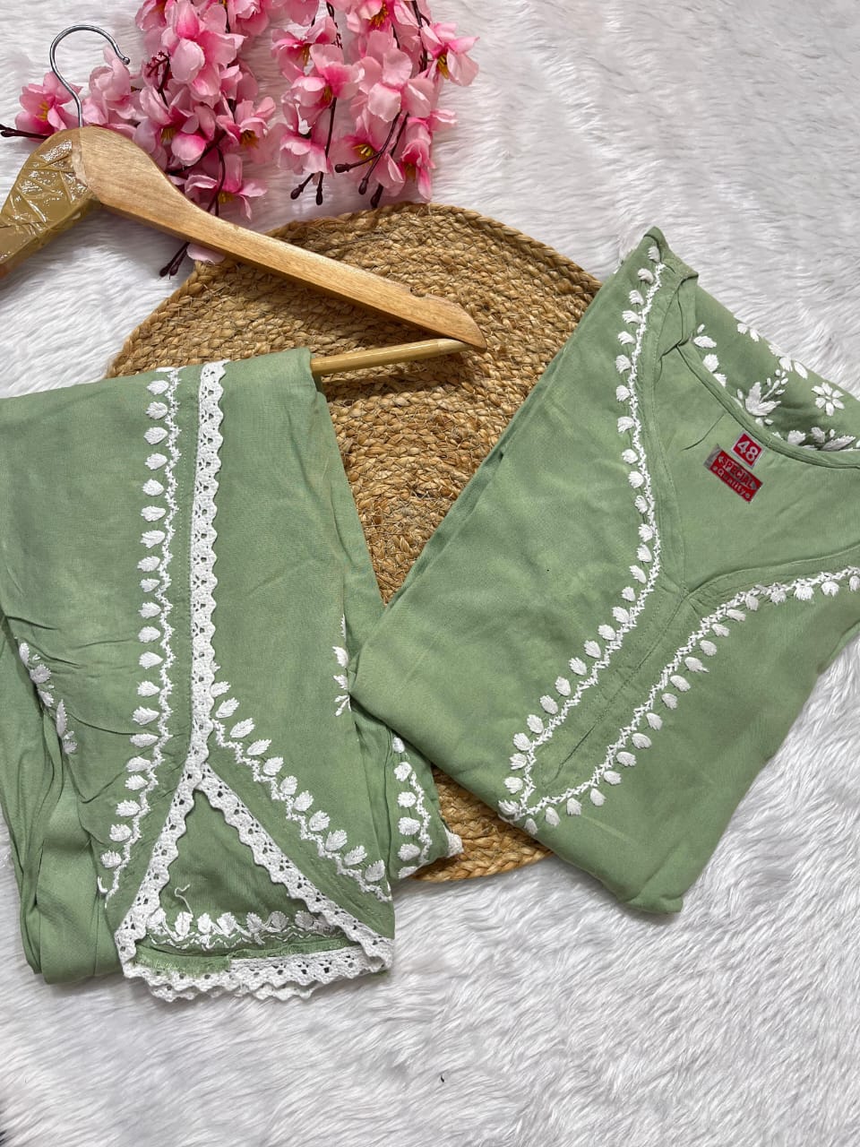 Chikenkari cord set