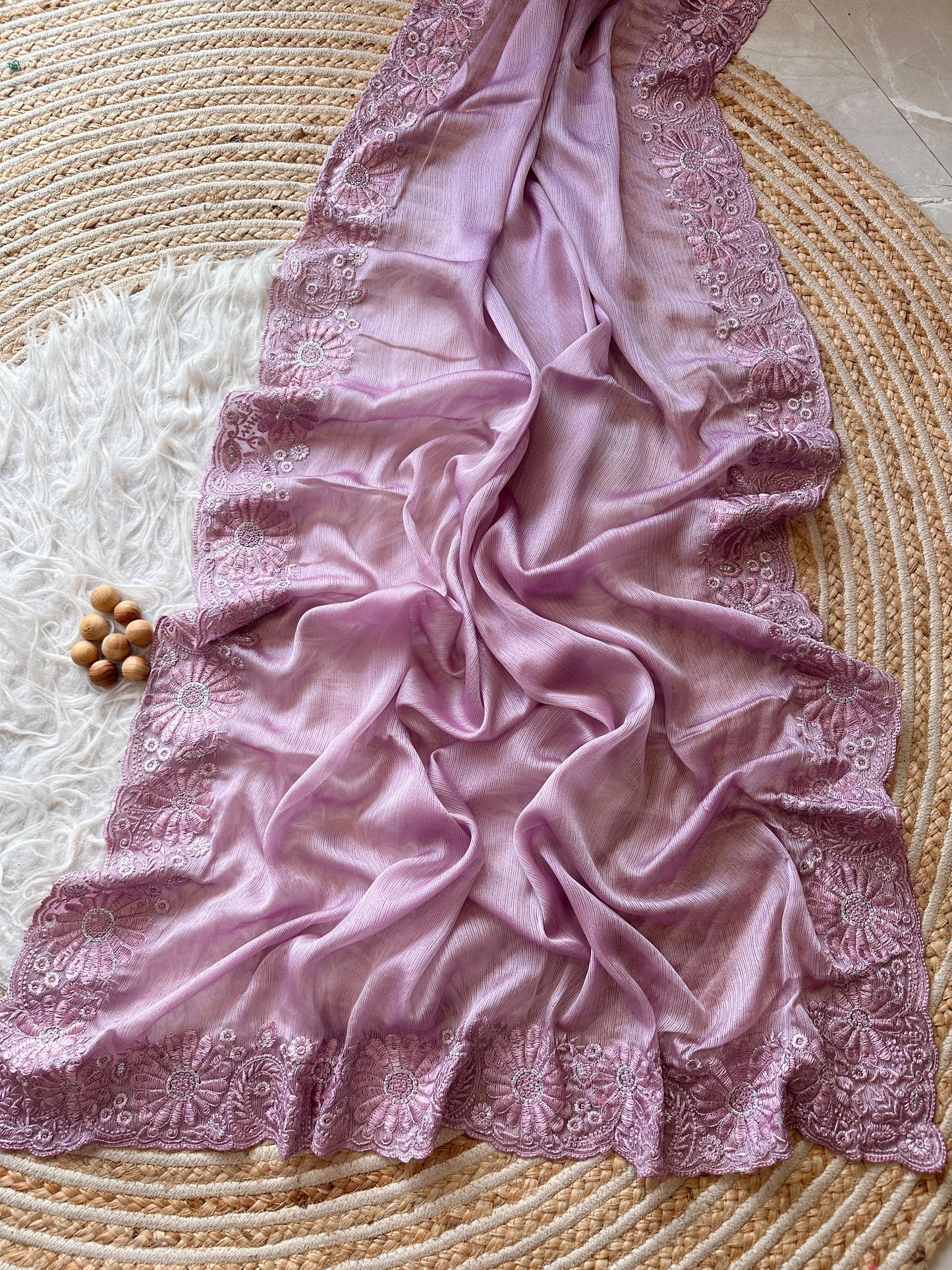 Chiffon party wear saree