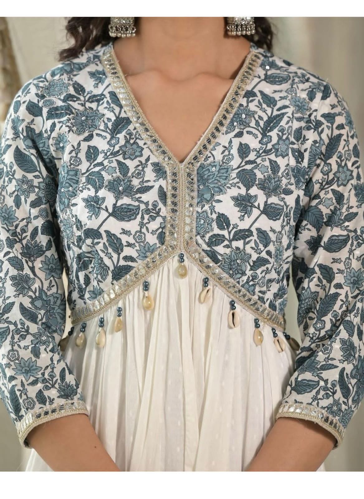 3 piece alia cotton flair kurti with pant and dupatta