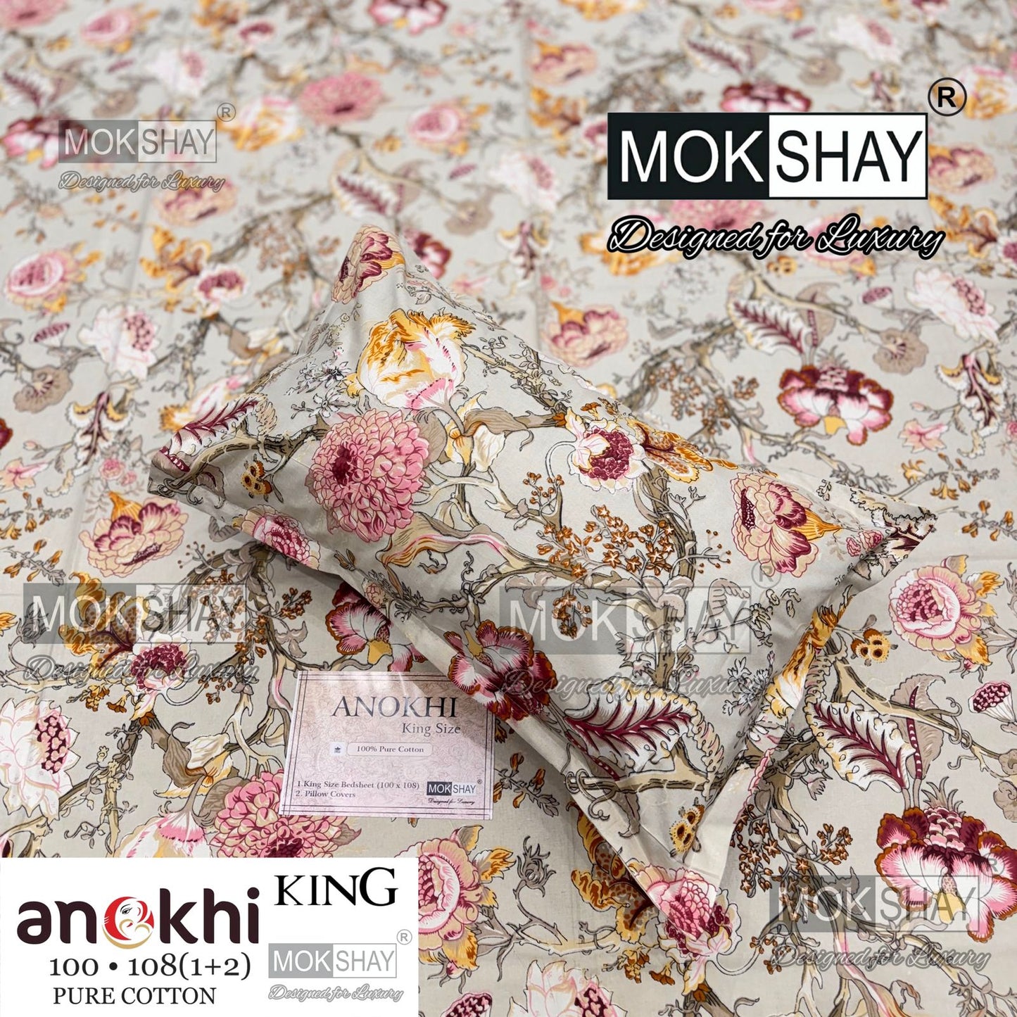 Anokhi  collections king size bedding set
