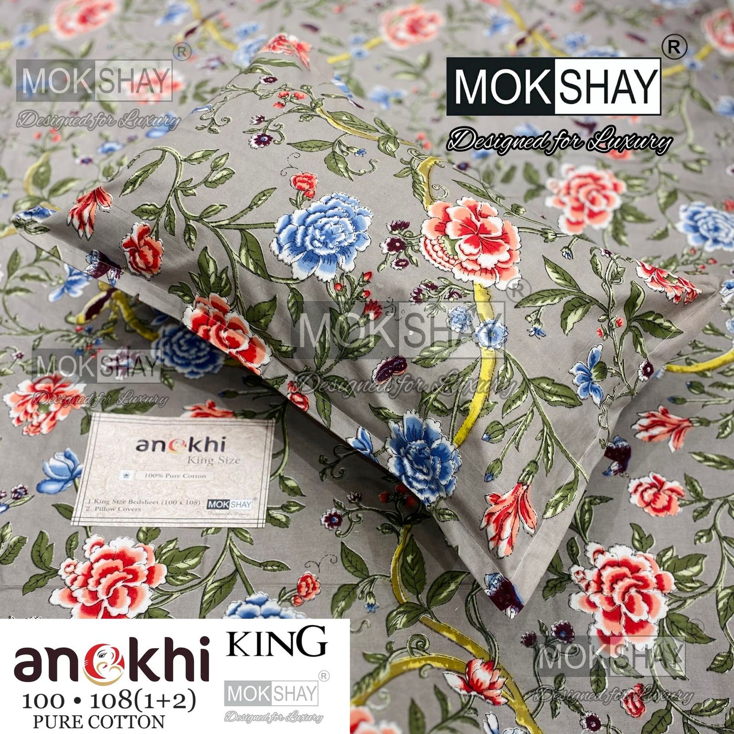 Anokhi  collections king size bedding set
