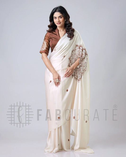 Trending hand crepe silk saree